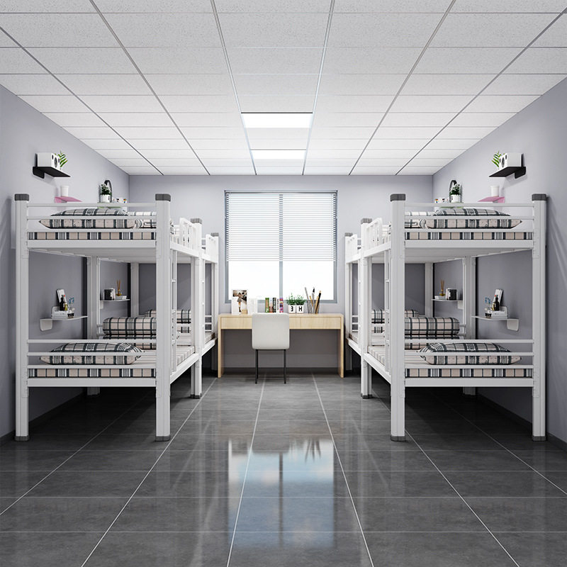 极速1.2m铁艺床双层上下铺学校1.2m双人学生公寓员工Y宿舍高低铁