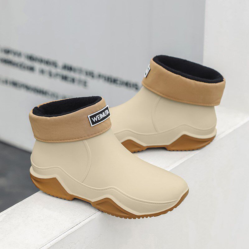 新品日系雨鞋女士大码时尚外穿轻便厨房防滑M防水鞋新款耐磨加绒