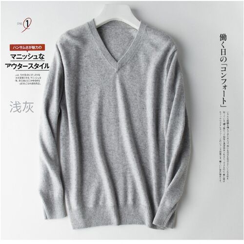 极速2022 Autumn Winter Pullover BV Neck Sweater Mens Cashme