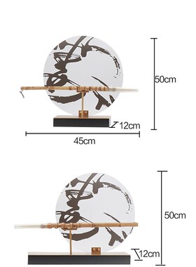 极速新中式毛笔架摆件书房书桌办B公室桌面笔挂禅意古风样板间软