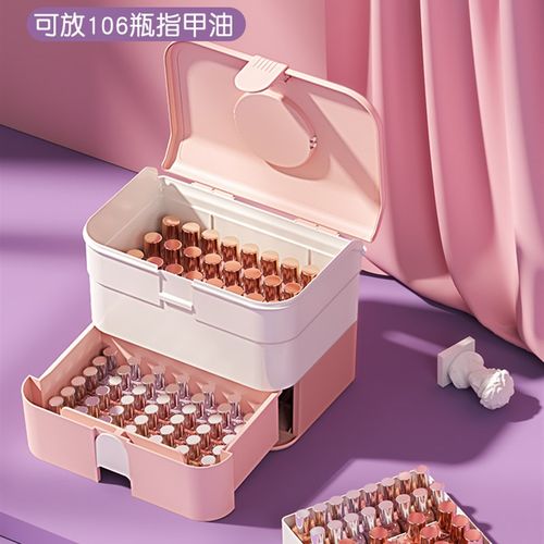 极速美甲工具箱大容量可放光疗机指甲H油胶手提式多层收纳盒美甲