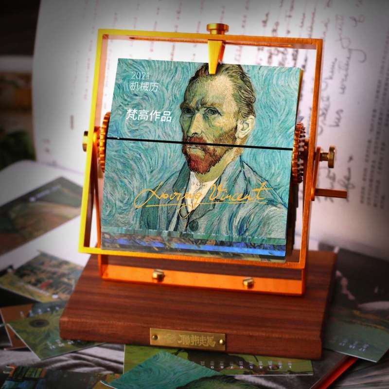 极速手摇日历法式复古摆件机械小众文艺礼物J2022创意青年台老物