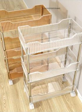 极速置物架落地insn风网红透明小推车落地多层窄缝夹缝收纳门口置