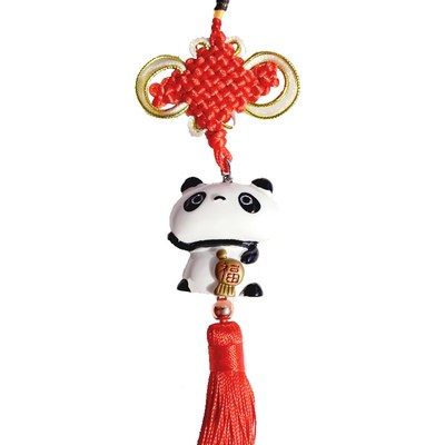 极速熊猫中国结可爱挂件盒装平安结中国J风挂饰出国送老外朋友礼