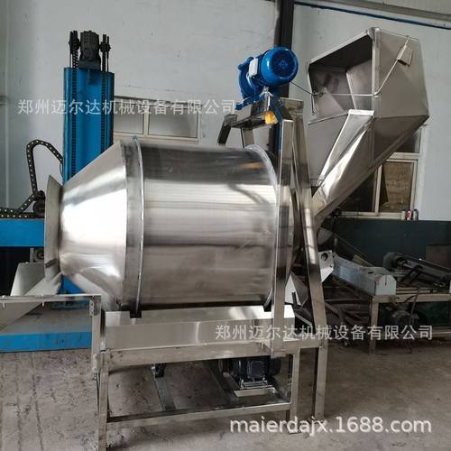 极速新款a304不锈钢滚筒食品混合搅拌机 全自动上料化工原料防尘