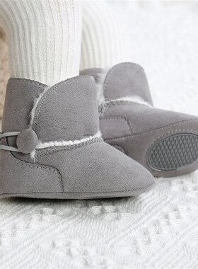 极速0-18 onths oddloer aby s o Winter Sw oot Solid Fleece Wa