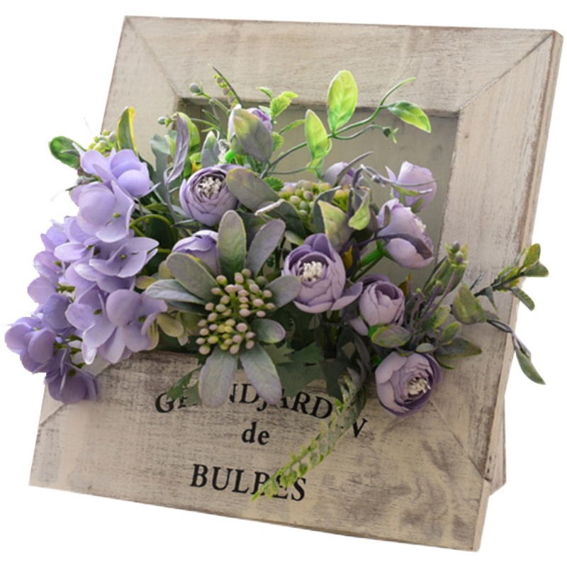 极速简约复古实木k器复古做旧相绿植盆栽吊兰创意花花盆框家居装