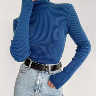 极速Sumuyoo 2022 Basic Turtleneck Women Sweaters AVutumn Win