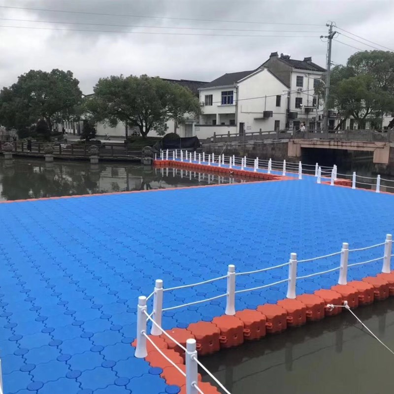 极速浮筒码头水上浮桥塑料浮桶船浮动平台K水上M养殖浮台箱网游艇