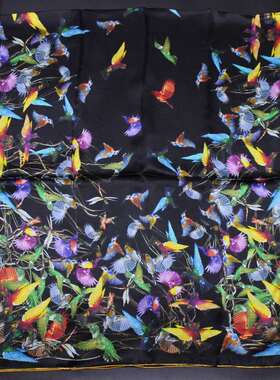 极速New gorgeous bird figure digital iInkjet silk silk scarf