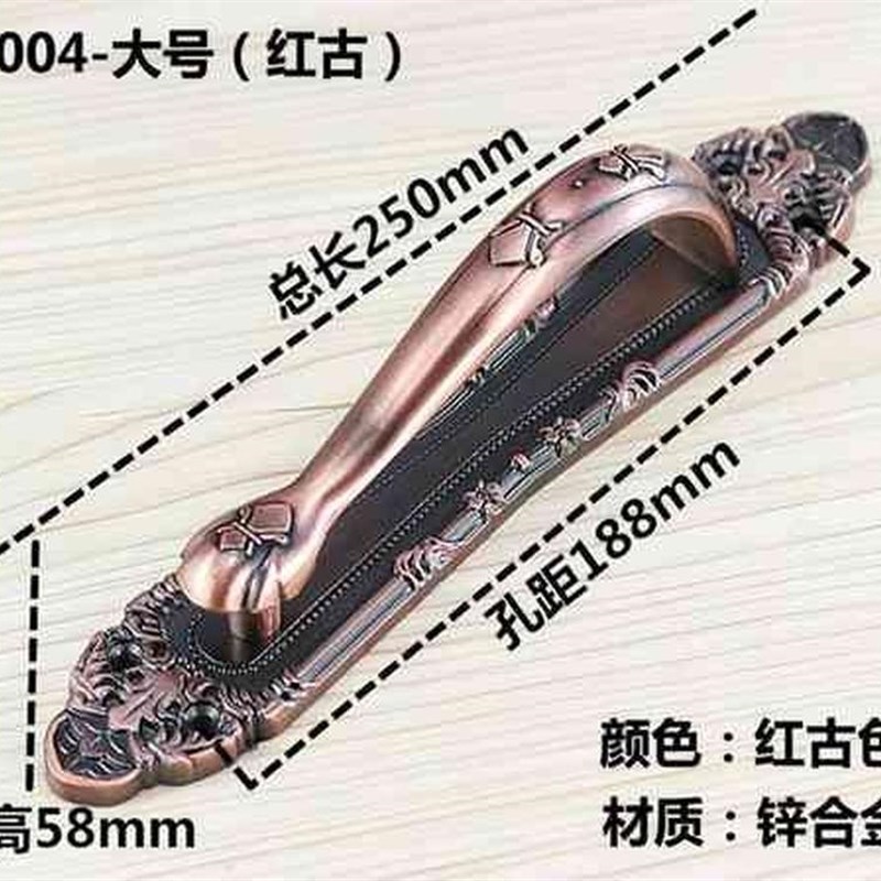 极速门拉手门f把手上的明装防盗门加厚柜门铁门老式不锈钢手柄铝