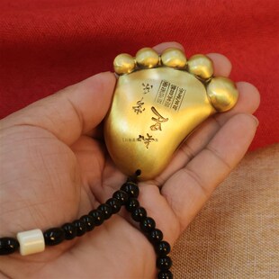 极速全黄铜知足常乐手把件纯y铜转转把玩男士随身把玩解压包挂盘