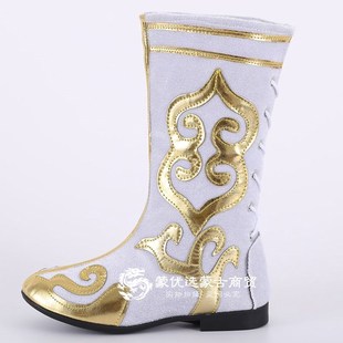 极速少数民族蒙古靴子儿童成人表演藏族靴L新疆舞鞋子演出舞蹈靴