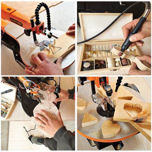 极速新品专用洛j克士h电动曲线锯台式拉花锯木工线锯机钢丝锯雕花