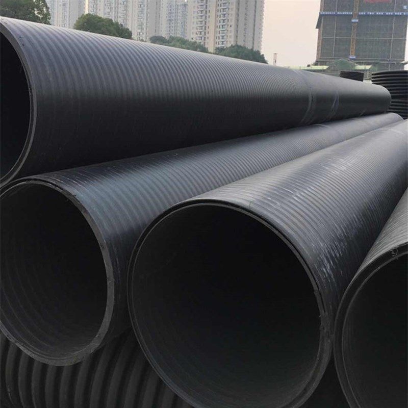 极速新品新品HDPE中空壁缠绕管AC型双壁波纹管钢带增强管Y多肋管