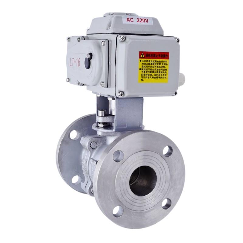 极速新品电动法兰球阀Qn941F-16不锈钢球阀 高温 L耐蒸汽 流量调