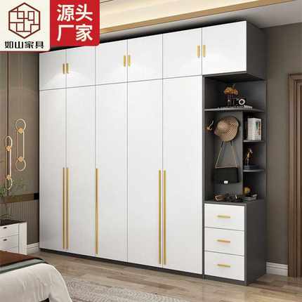 衣柜小户型家用轻奢简约实木生态板衣橱柜组合储物收纳多功能衣橱