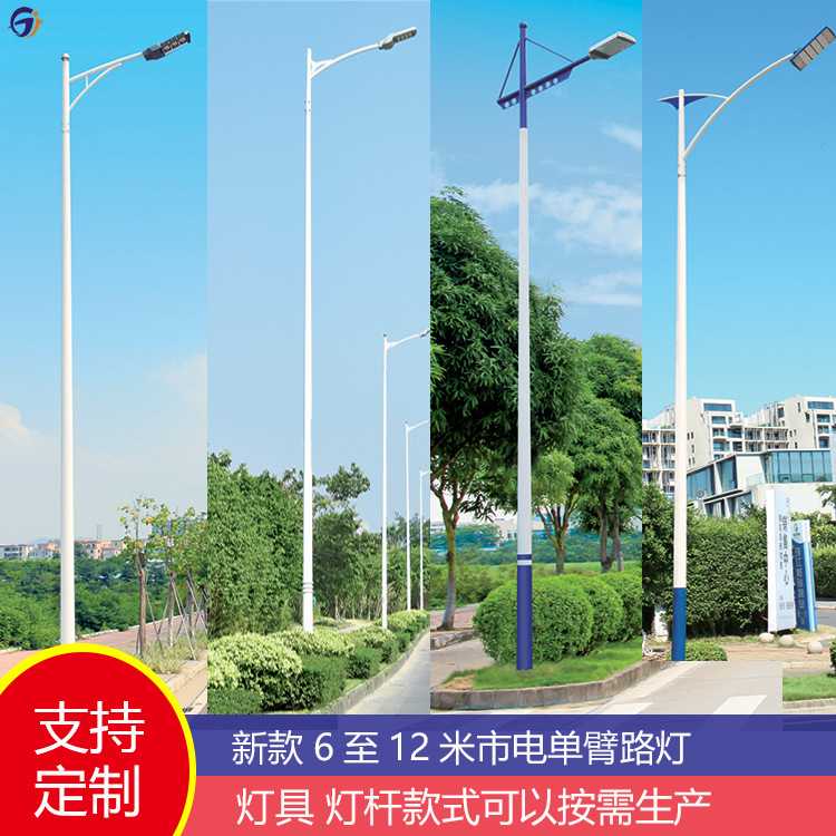 厂家 LED市电路灯户外市政工程 灯杆户外照明新款农村道路