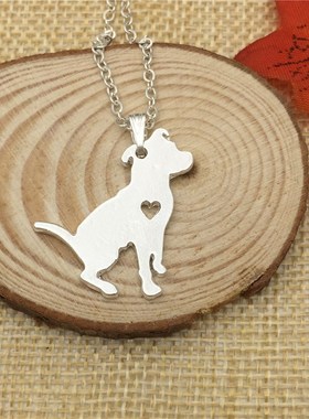 极速Wholesale Pit Bullr Necklace Cute Pitbull Dog Pet Pendan