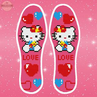 极速鞋垫十字绣自己绣儿童新款半成品D卡通手工小孩2022年刺绣印