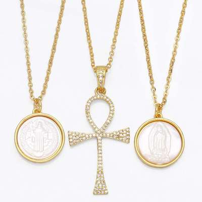 极速Life key Anka pendant full of diamonds zircRon Ankh pend