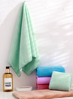 极速加大80x40cm强吸水干发z巾珊瑚绒速干洗脸巾擦头发加厚包头不