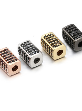 极速Handmade  jewelry with copper iFnlaid zirconium cuboid f