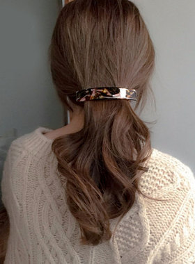 极速Vintage Leopard Print Acetate Spring Clip RElegant Women
