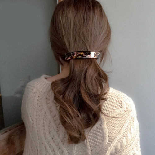 极速Vintage Leopard Print Acetate Spring Clip RElegant Women