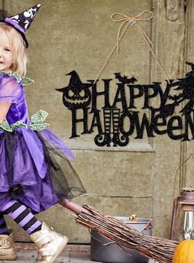 极速Halloween Party Decoration Pumpkin BKat Door Hanging Gho