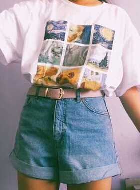 极速kuakuayu HJN Van Gogh Painting ViHntage Fashion Aestheti