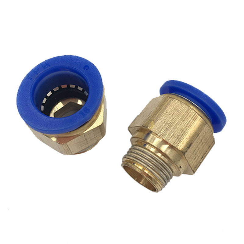 极速朝日气动快速插接头直通PC4/681z0121416-M5/020304外螺纹气