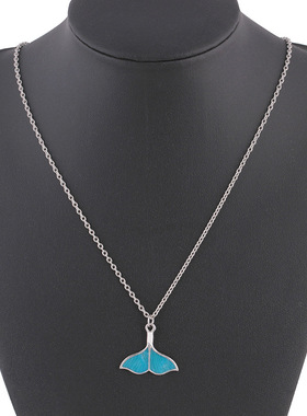 极速10件欧美热卖时尚夜光项链发光鱼尾吊坠创R意项饰厂家直销饰