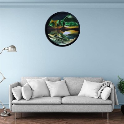极速30cm Wall Mounto Moving Sand Painting Relaxing Ornament