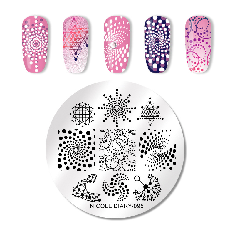 极速Printing Plate Nails Art Steel Plate Round Printing Plat