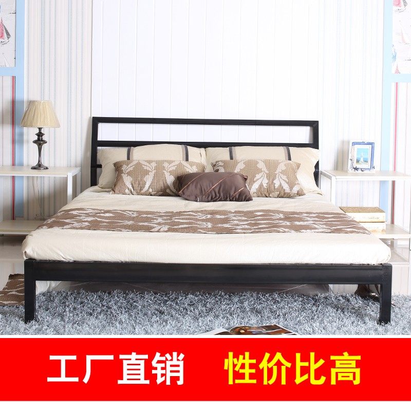 极速欧式铁艺床简易铁床双人床1.5米1.8米公主床T儿童床单人床钢