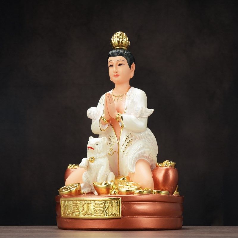 极速【结缘佛f像】树脂九尾狐灵仙娘娘灵狐客厅摆件玄关生肖本命