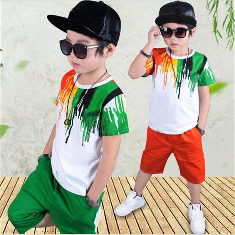 极速2022 New Summer Bqoys Clothing Set Casual Hip-hop Stripe