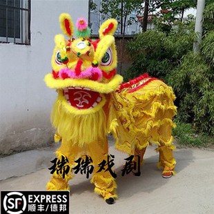 极速舞龙舞狮道具 南狮醒狮 防澳洲H羊毛醒狮 舞狮子服装绣球