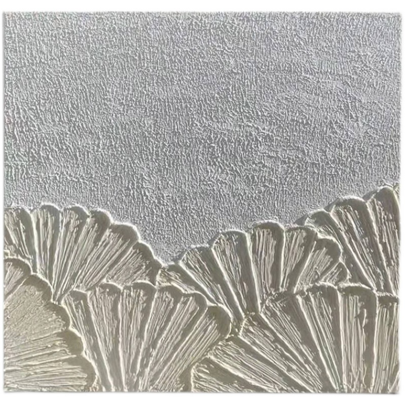 极速纯手绘装饰画厚肌理r浮雕植物画现代简约客厅玄关挂画立体图图片