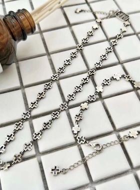 极速ALLRIM 出品!KINGBABDY镂空十字架项链颈链,手錬! 纯银