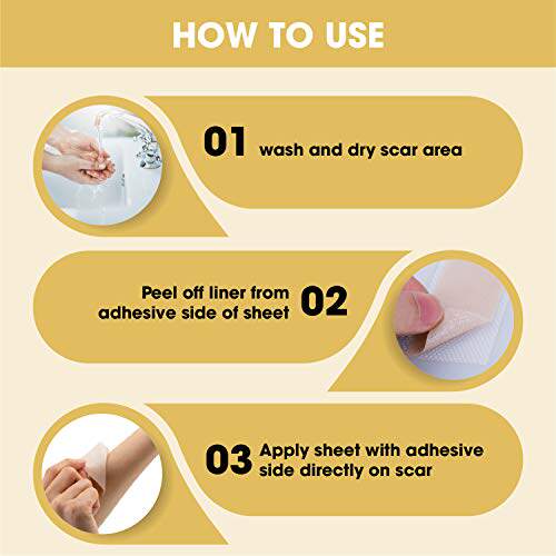 新品Siliconge Scar Removal Sheets  Scar Away Silicone Scars