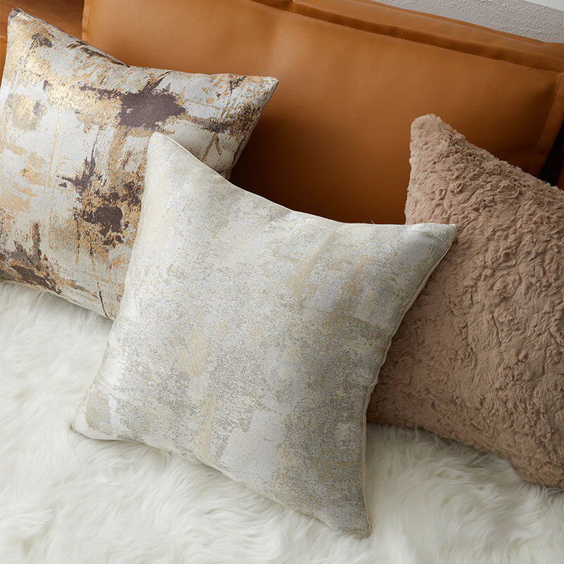 极速美式奢华纯棉抱n枕套不含芯正方形北欧抱枕靠垫客厅沙发护腰