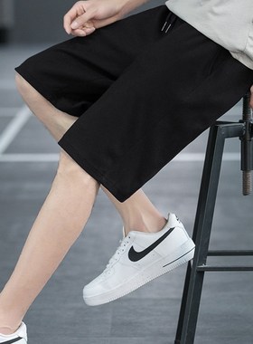 极速休闲短裤男宽松外穿q沙滩裤男款潮牌灰色篮球运动五分裤子202