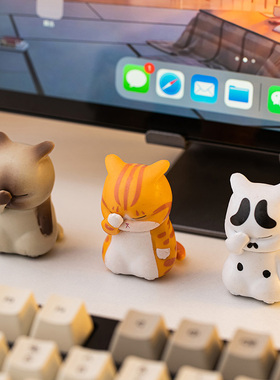 极速可爱猫咪创意办公室桌u面工位装饰品笔记本电脑屏幕显示器趴