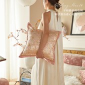 极速美式 床头靠垫高颜Z值靠背垫 轻奢客厅沙发抱枕公主风粉色法式