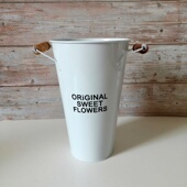 极速ins北欧现代创意简约鲜花干花插花桶M铁艺田园家居花器花店醒