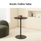 新品 极简小茶几侘寂风沙发u边几创意咖啡桌休闲阳台小圆桌角几小