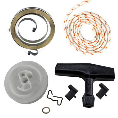 极速Recoidl Rewind Starter Handle Rope Pulley Spring Kit For