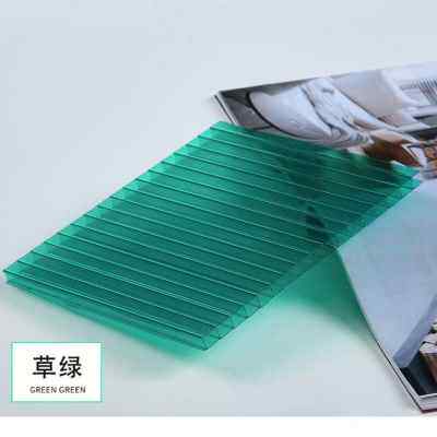 极速厂销阳光板透明瓦雨r棚车棚户外t凉亭隔热采F光中空四层蜂窝